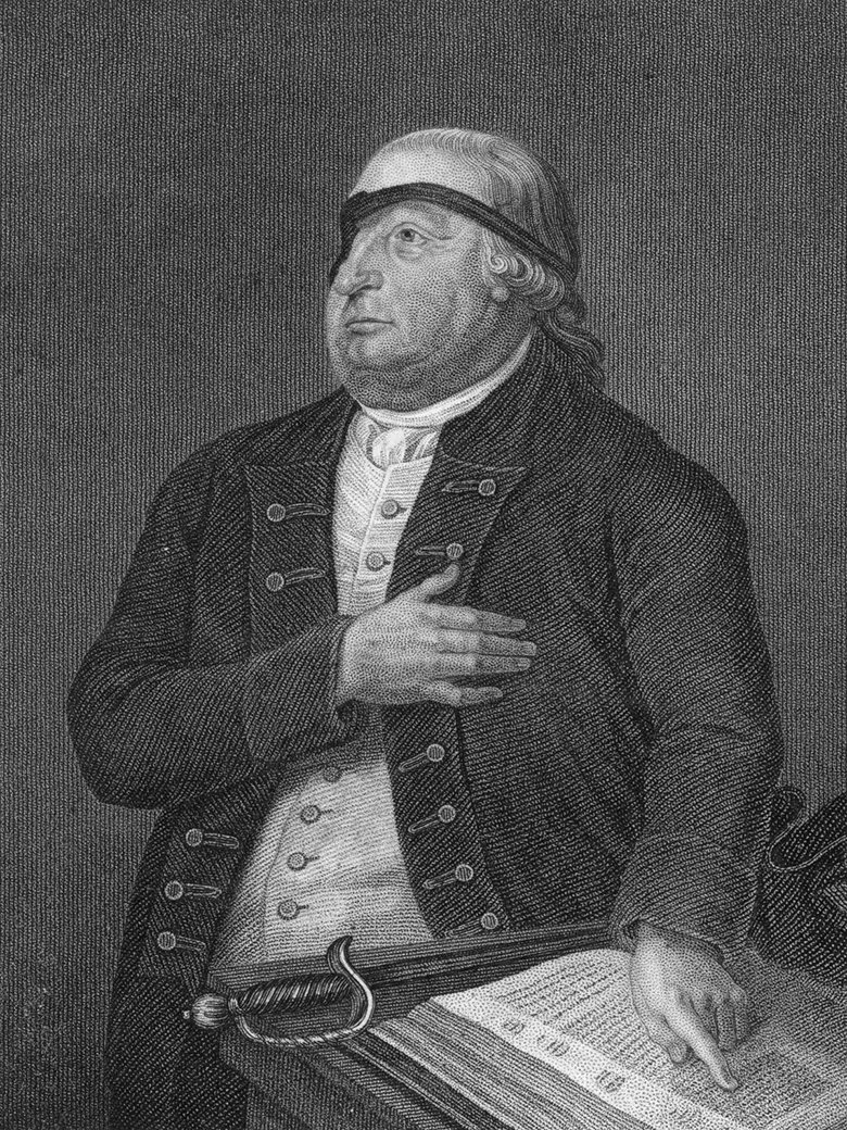 Historical engraving of Captain Thomas Webb