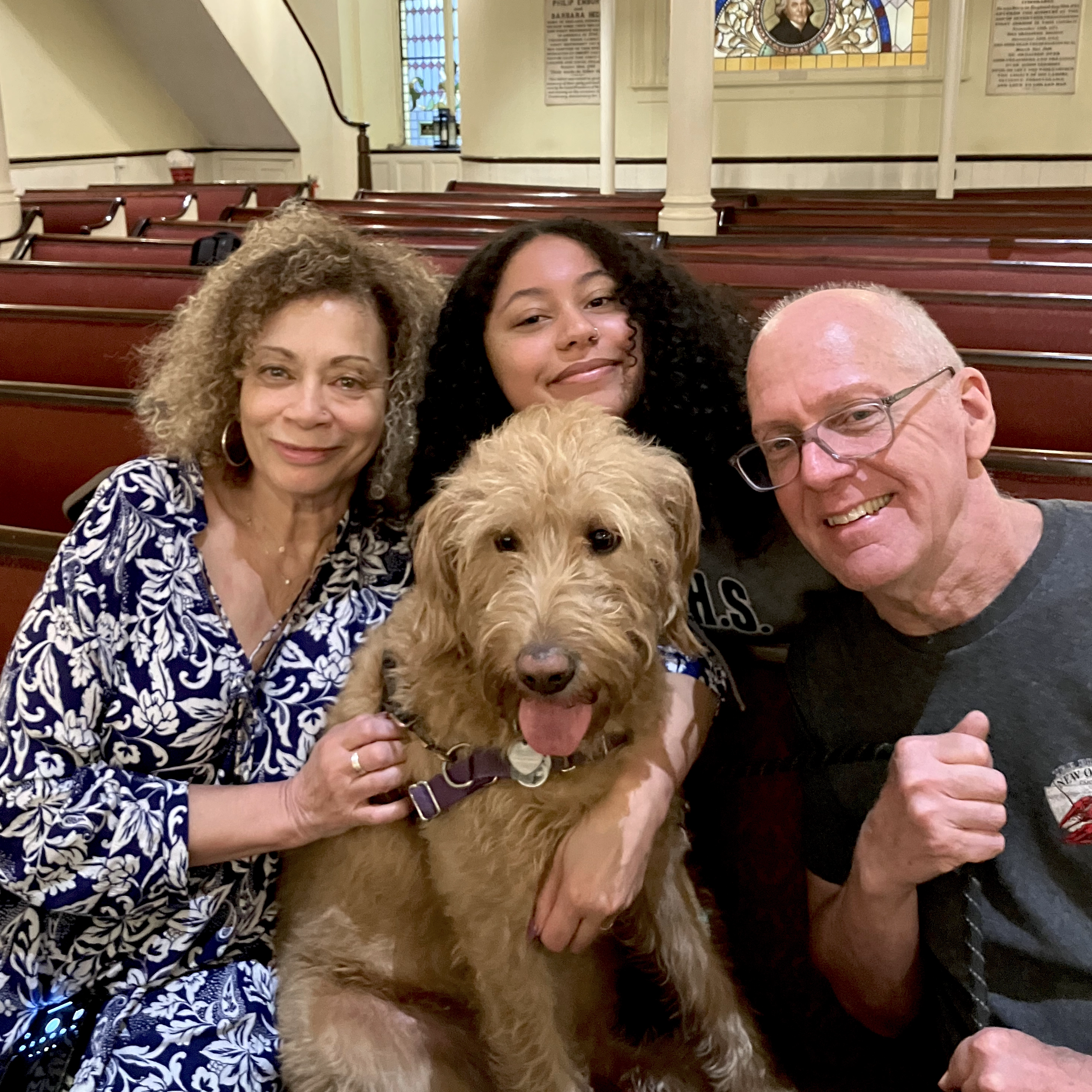 Photo of family at Blessing of the Animals